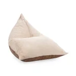 Elle Cotton/leather Teardrop Lounge Chair Chairs Beige/Cognac 14