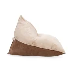 Elle Cotton/leather Teardrop Lounge Chair Chairs Beige/Cognac 17