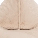Elle Cotton/leather Teardrop Lounge Chair Chairs Beige/Cognac 19