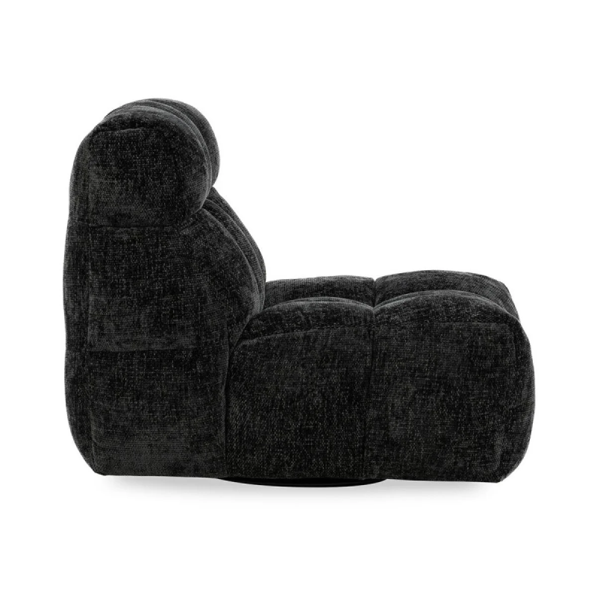 Roba Upholstered Swivel Lounge Chair Chairs black 7