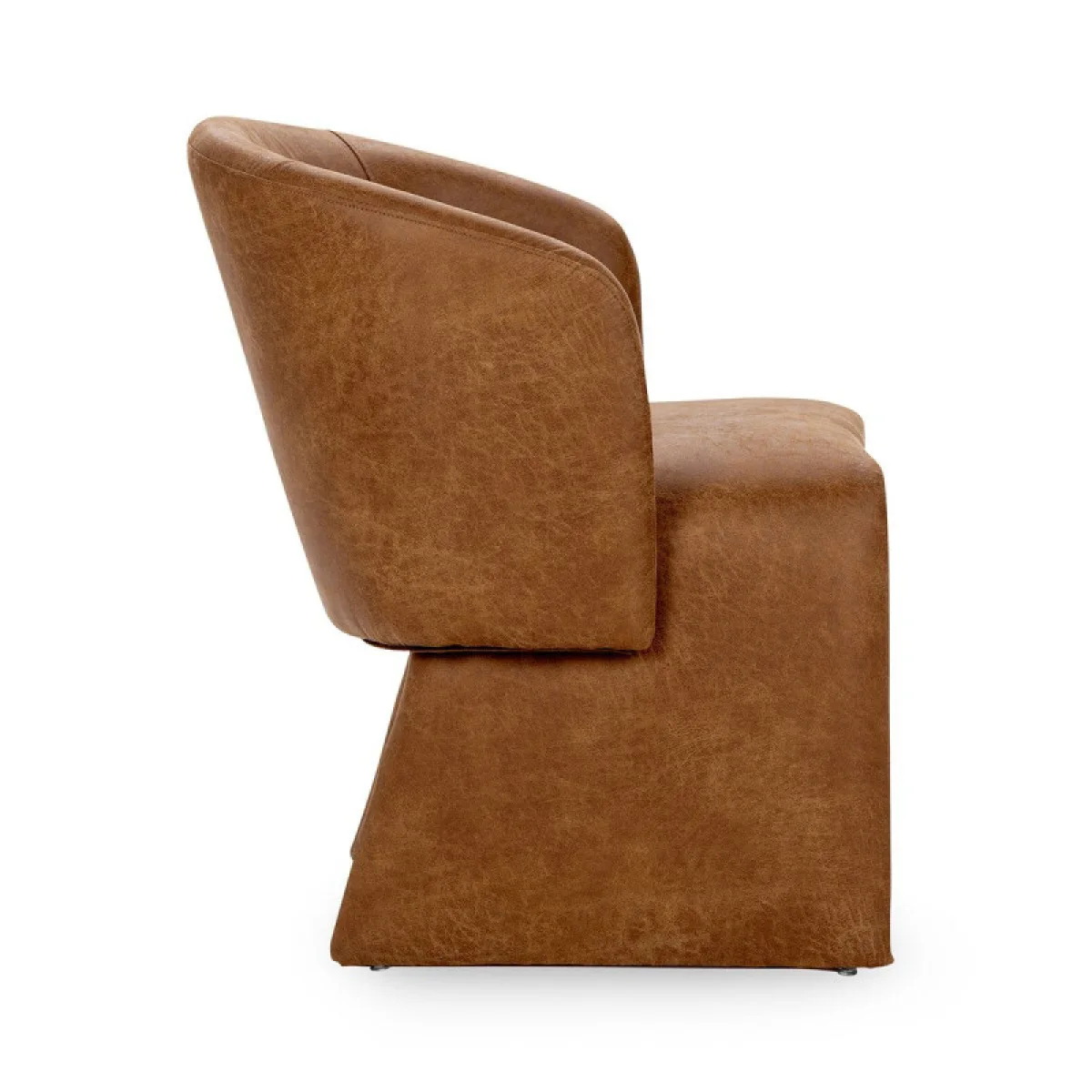 Halstead Upholstered Dining Chair – Cognac Chairs & Benches Brown 8