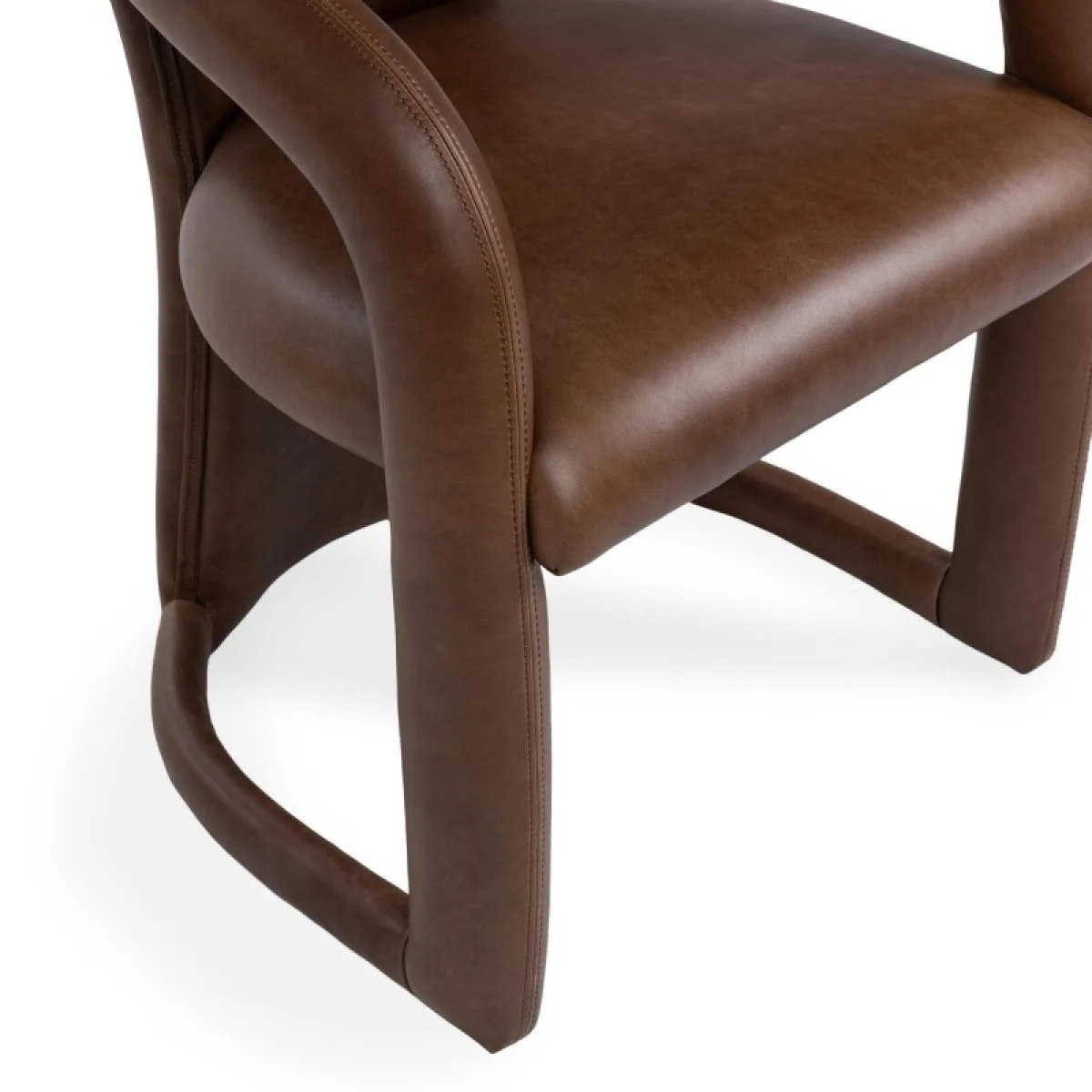 Archie Leather Dining Chair Chairs & Benches Bison Brown 9