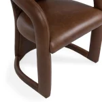 Archie Leather Dining Chair Chairs & Benches Bison Brown 19