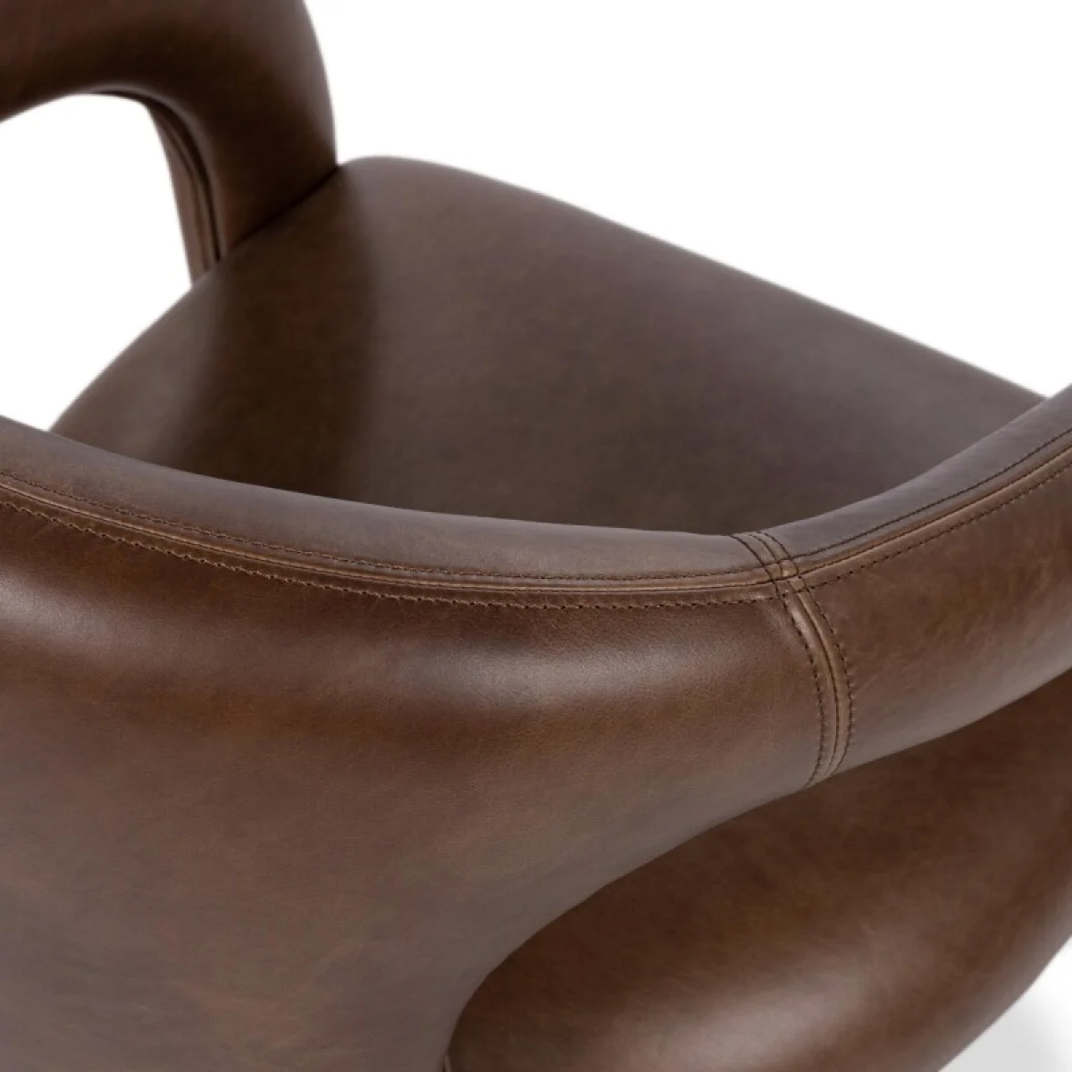 Archie Leather Dining Chair Chairs & Benches Bison Brown 10