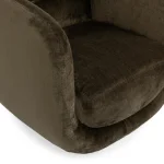 Nico Upholstered Swivel Chair Chairs Brown 15