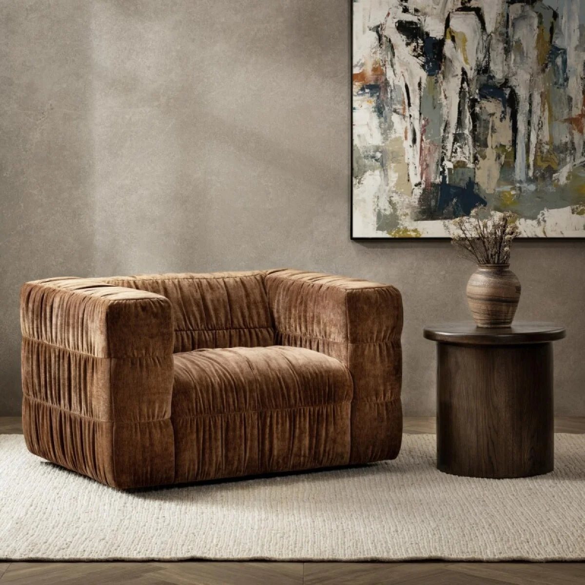 Afeela Upholstered Swivel Chair Chairs Bronze 9