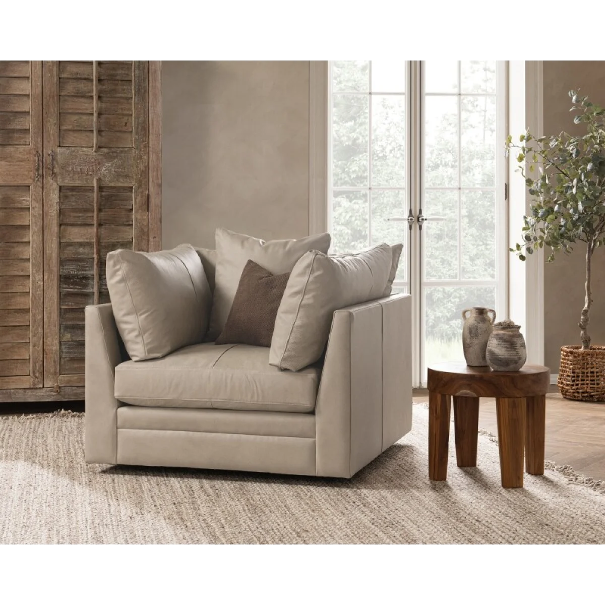 Audrey Leather Swivel Chair Landscape Chairs Chairs 9