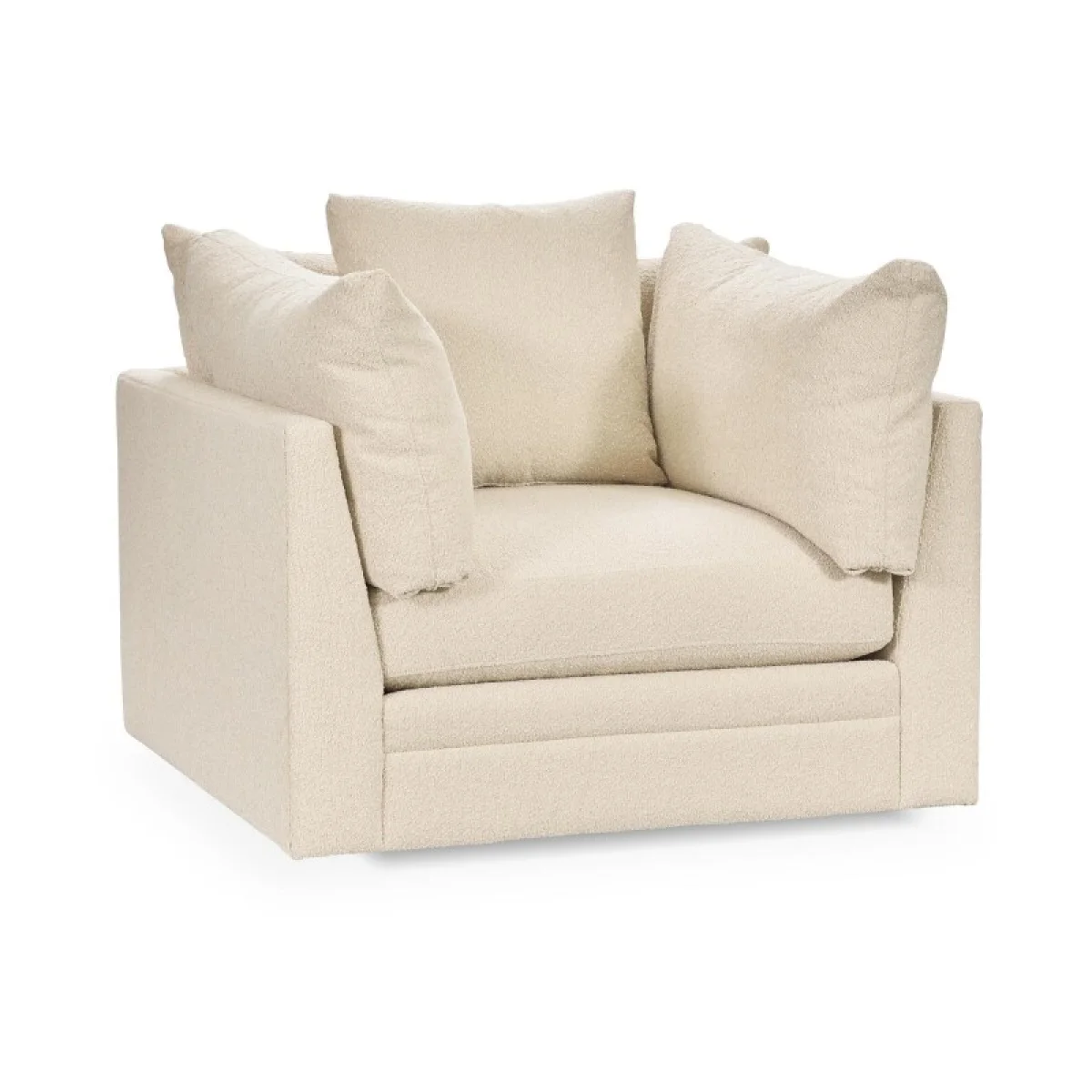 Audrey Upholstered Swivel Chair Rise Chairs Beige 4