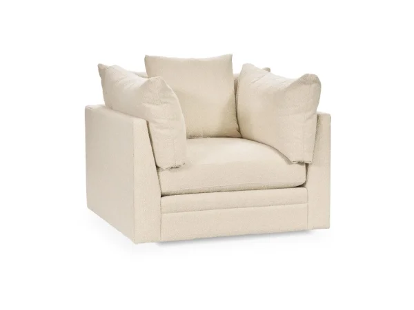 Audrey Upholstered Swivel Chair Rise Chairs Beige