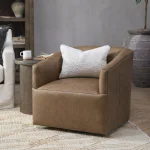 Vernon Leather Swivel Chair El Paso Chairs Brown 15