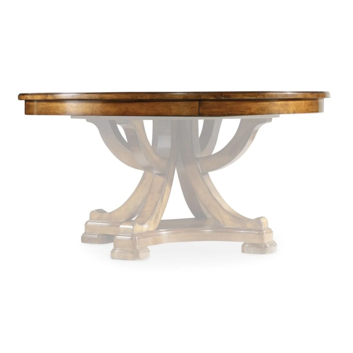 Tynecastle Round Pedestal Dining Table with One 18” Leaf Dining Tables Brown 10