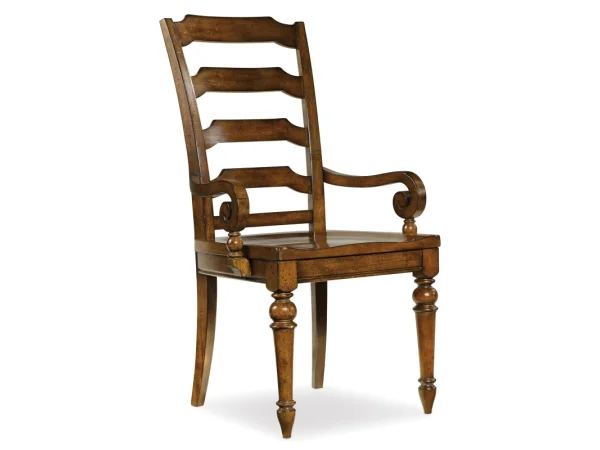 Tynecastle Ladderback Arm Chair Chairs & Benches Brown