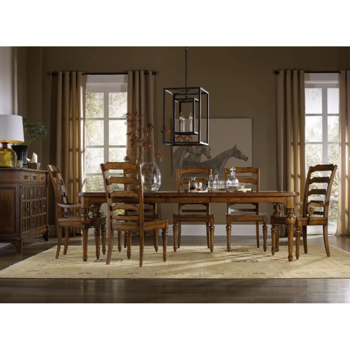 Tynecastle Ladderback Side Chair Chairs & Benches Brown 6