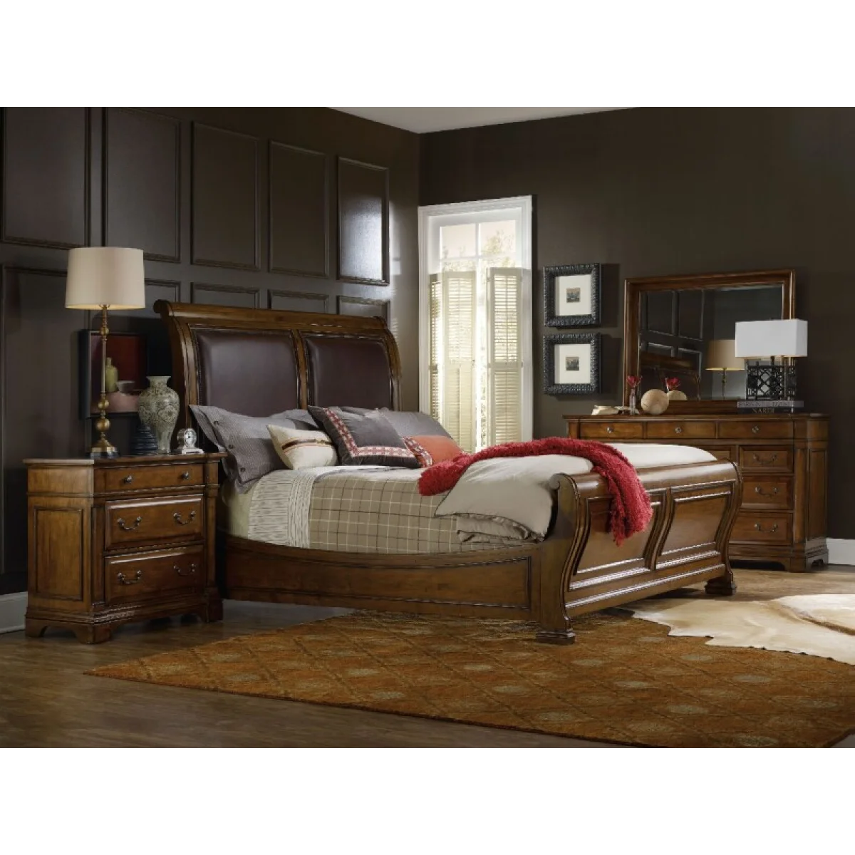 Tynecastle Landscape Mirror Bedroom Mirrors Brown 6