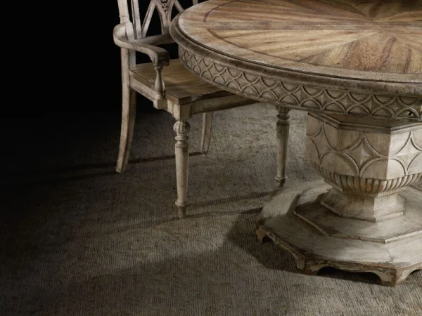 Casual Dining Chatelet Round Dining Table Top w/1-20in Leaf Dining Table Tops Brown 11