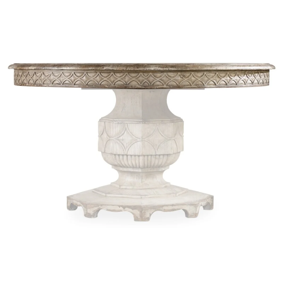 Chatelet Round Dining Table with One 20” Leaf Dining Tables Brown 10