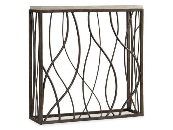 Melange Thin Metal Console Console Tables Brown