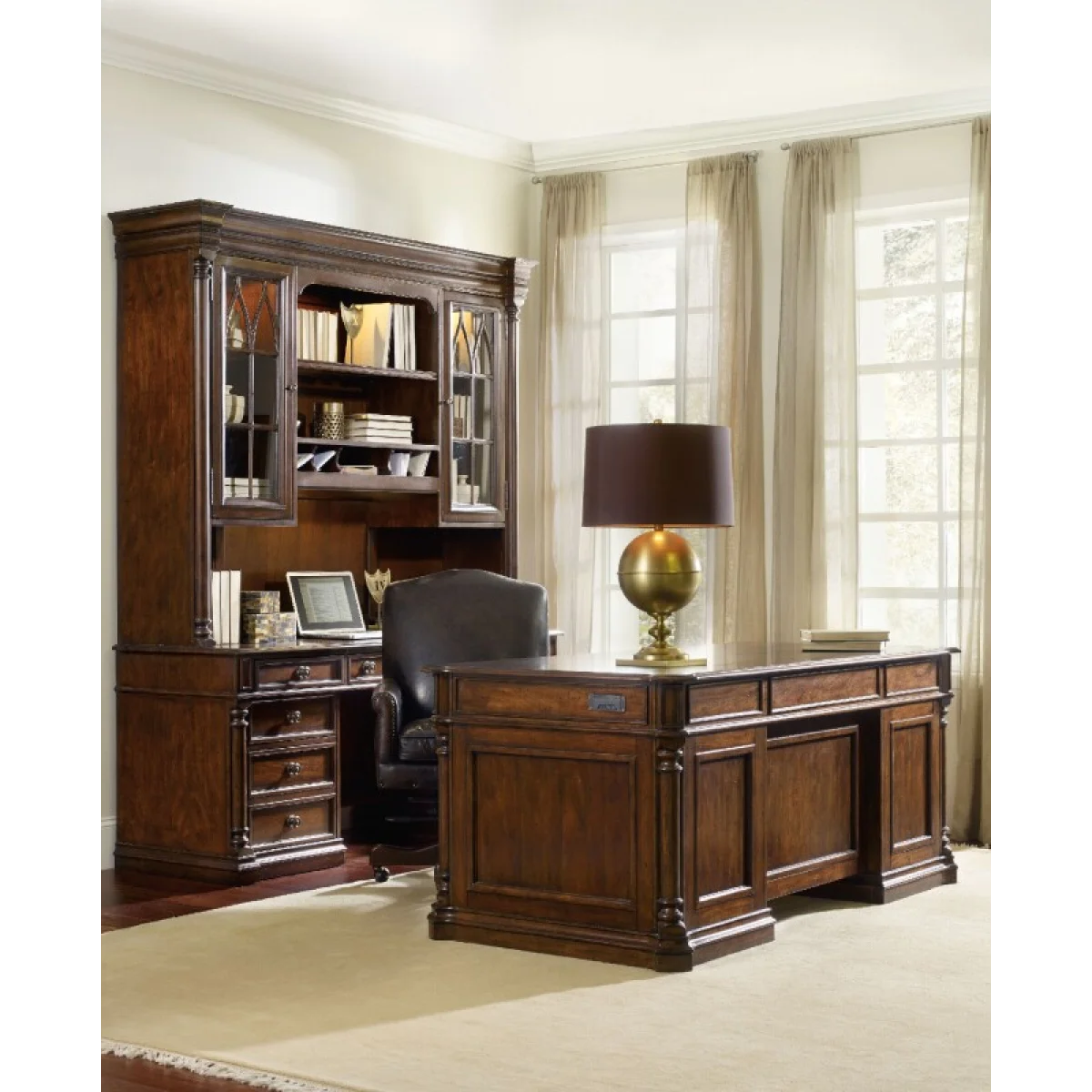 Leesburg Executive Desk Desks Brown 8