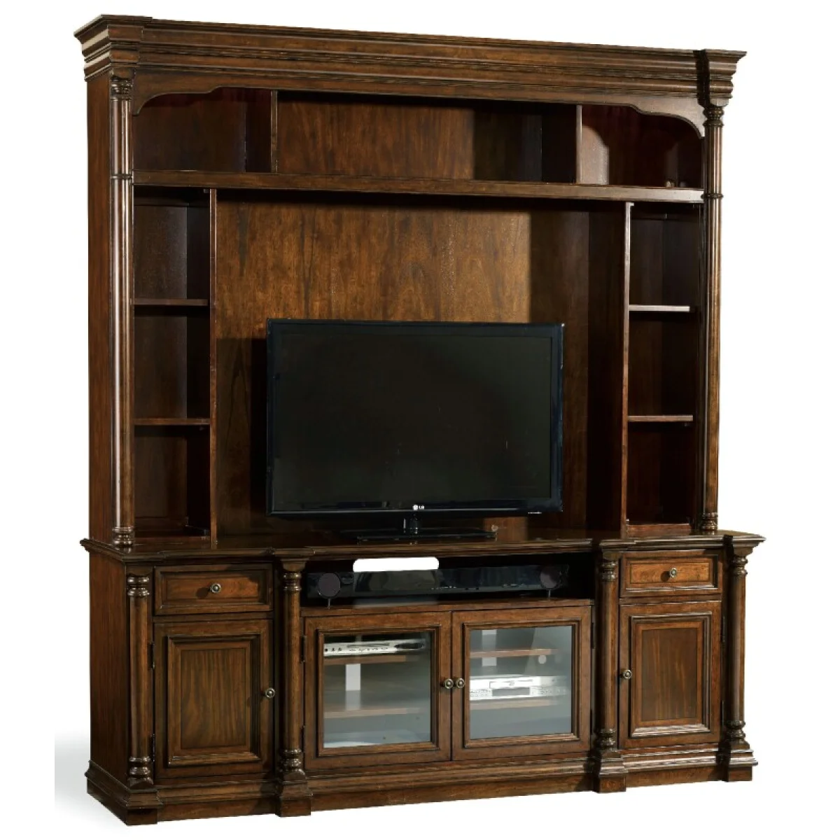 Leesburg Entertainment Console Entertainment Stands Brown 6