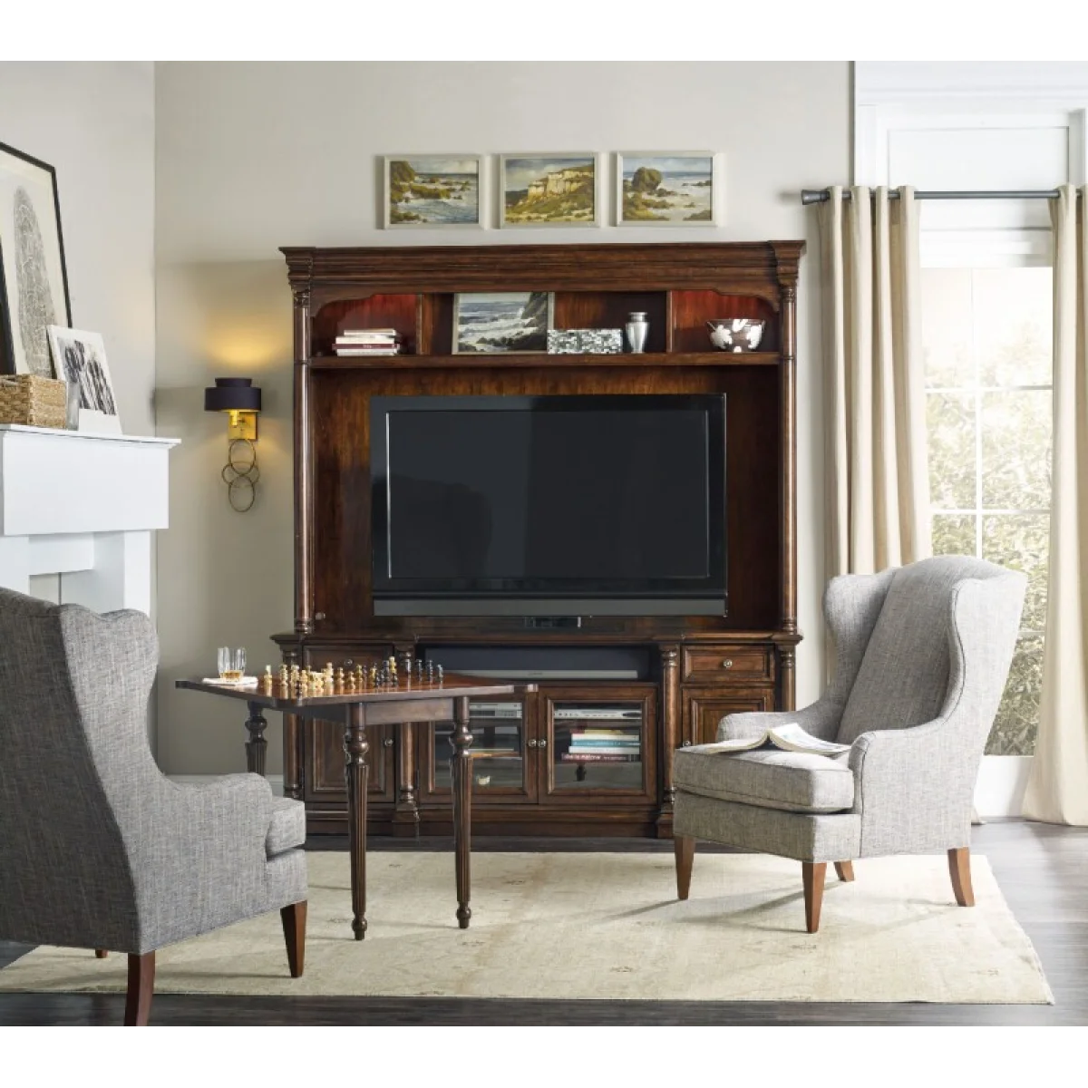 Leesburg Entertainment Console Entertainment Stands Brown 7