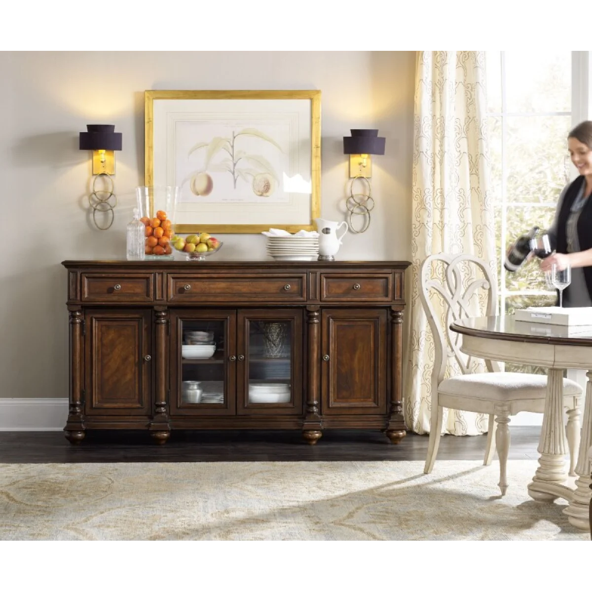 Leesburg Buffet Dining Storage Brown 6