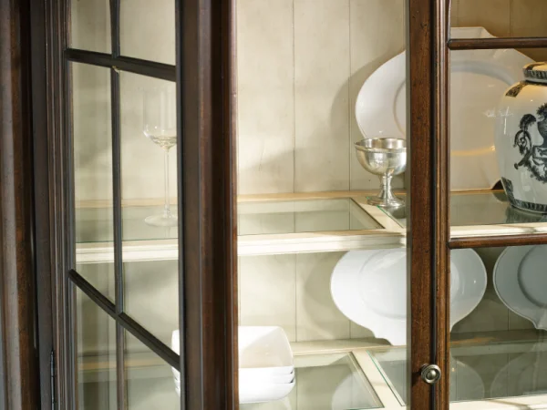 Leesburg Display Cabinet Dining Storage Brown 11