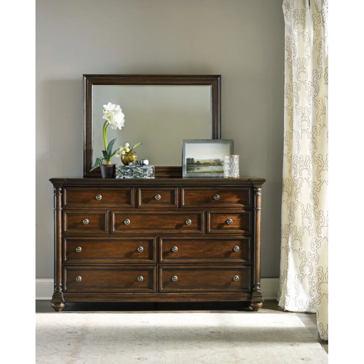 Leesburg Landscape Mirror Bedroom Mirrors Brown 6