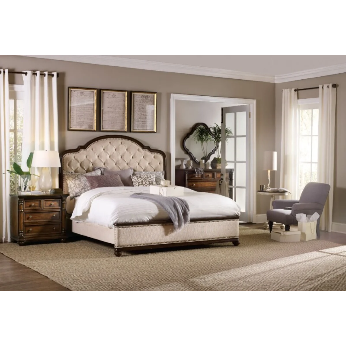 Leesburg Bedroom Upholstered Footboard 5/0 Bed Parts Bed Parts 6