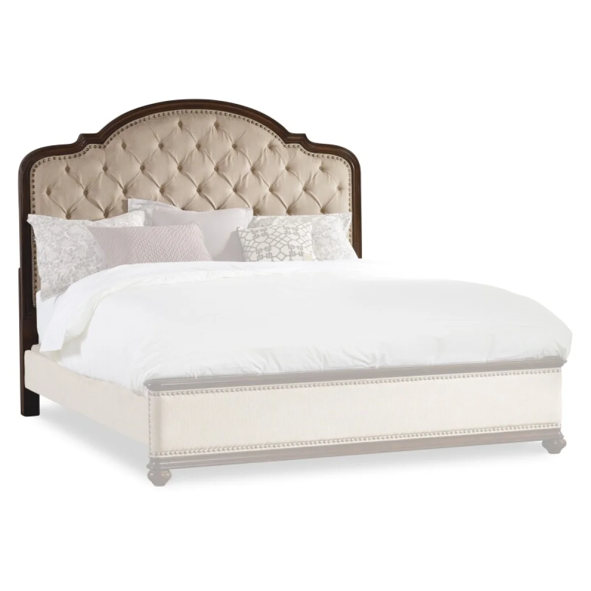 Leesburg King Upholstered Bed with Wood Rails Beds Beds 9
