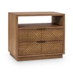 Santa Clara Solid Wood 2dwr Nightstand – Caramel Brown Nightstands Brown 21