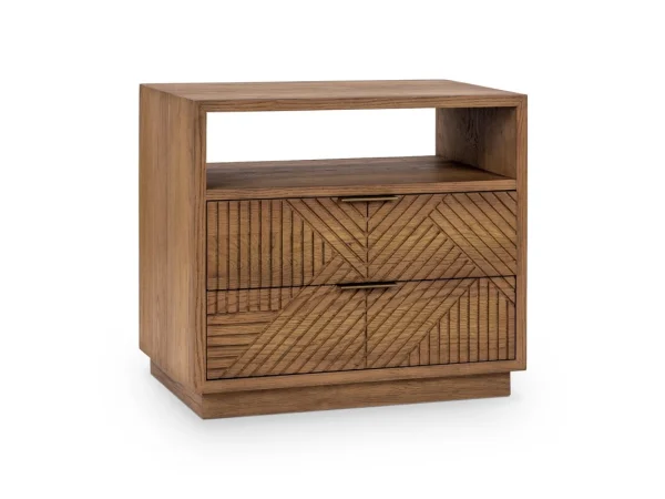 Santa Clara Solid Wood 2dwr Nightstand – Caramel Brown Nightstands Brown