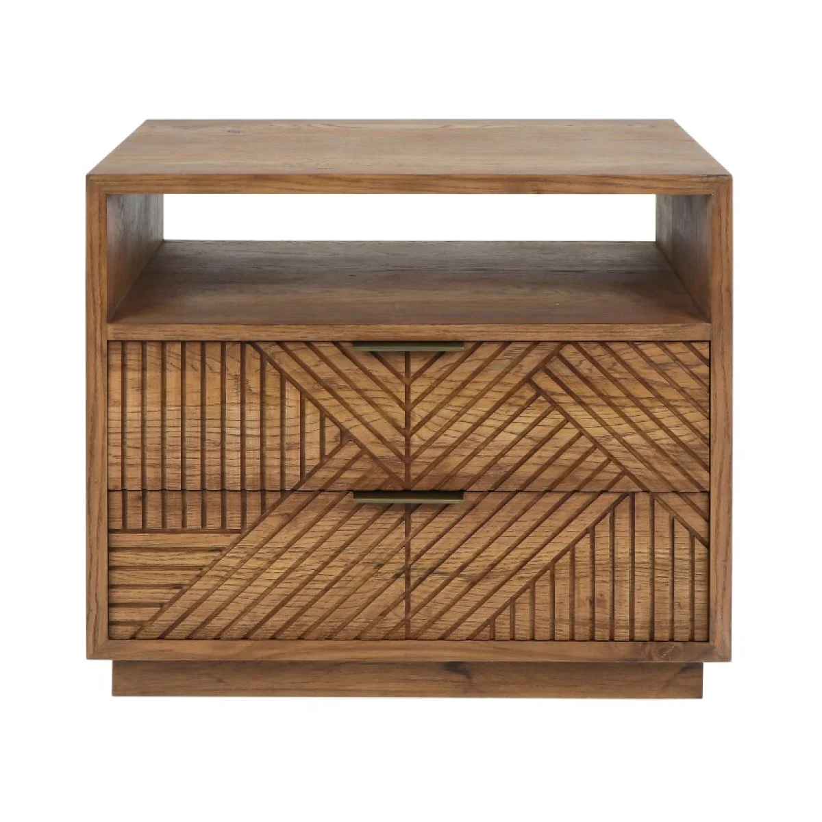 Santa Clara Solid Wood 2dwr Nightstand – Caramel Brown Nightstands Brown 6