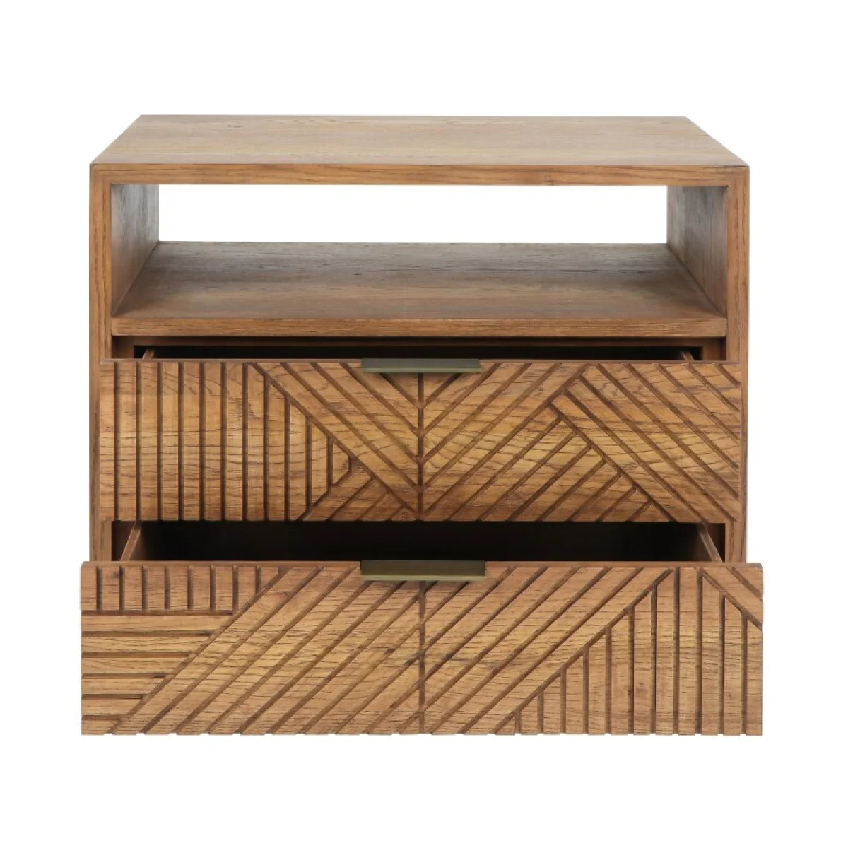 Santa Clara Solid Wood 2dwr Nightstand – Caramel Brown Nightstands Brown 10