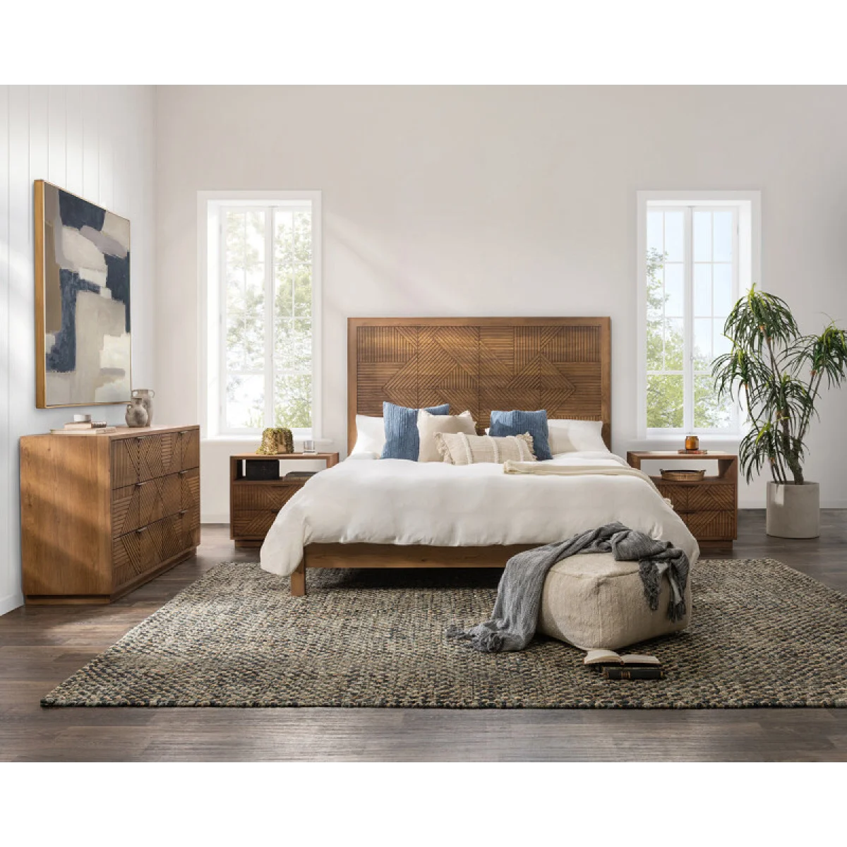 Santa Clara Solid Wood 2dwr Nightstand – Caramel Brown Nightstands Brown 19