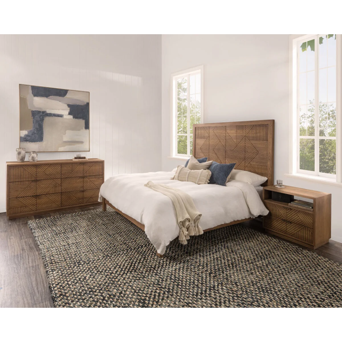 Santa Clara Solid Wood 2dwr Nightstand – Caramel Brown Nightstands Brown 20