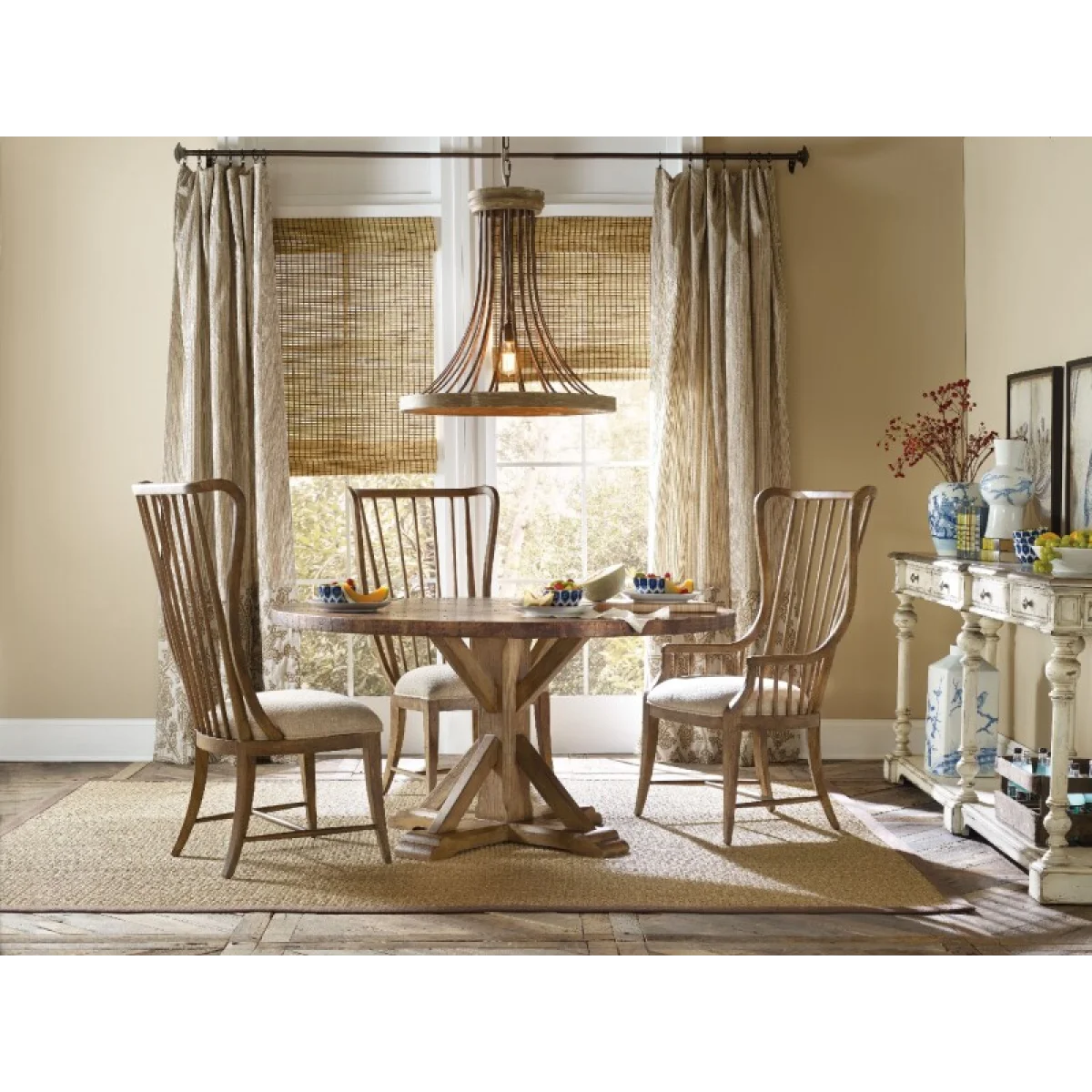 Sanctuary Tall Spindle Arm Chair Chairs & Benches Beige 7