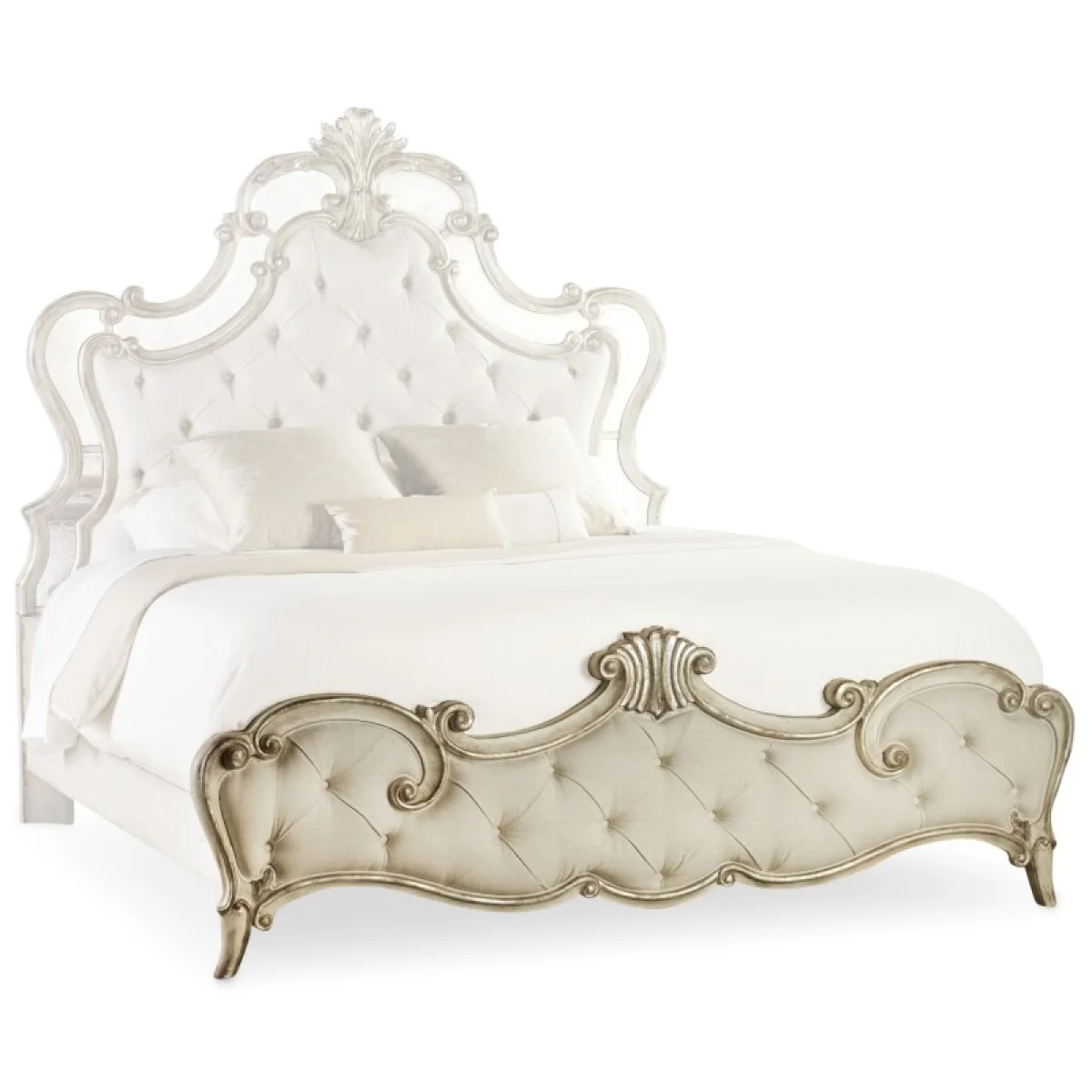 Bedroom Sanctuary King and California King Upholstered Footboard Bed Parts Bed Parts 4