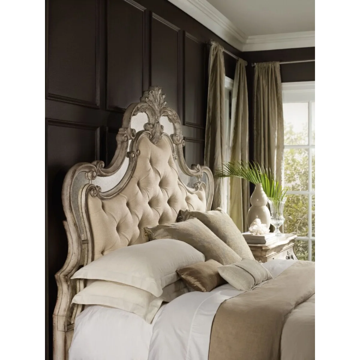 Bedroom Sanctuary King and California King Upholstered Footboard Bed Parts Bed Parts 6