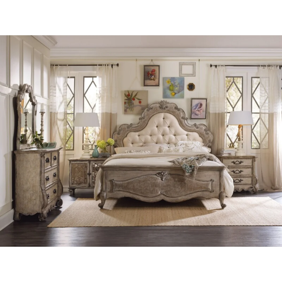 Chatelet Queen Upholstered Panel Bed Beds Beds 6