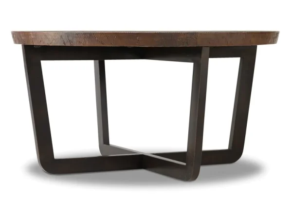 Commerce and Market Parkcrest Round Cocktail Table Cocktail & Coffee Tables Brown