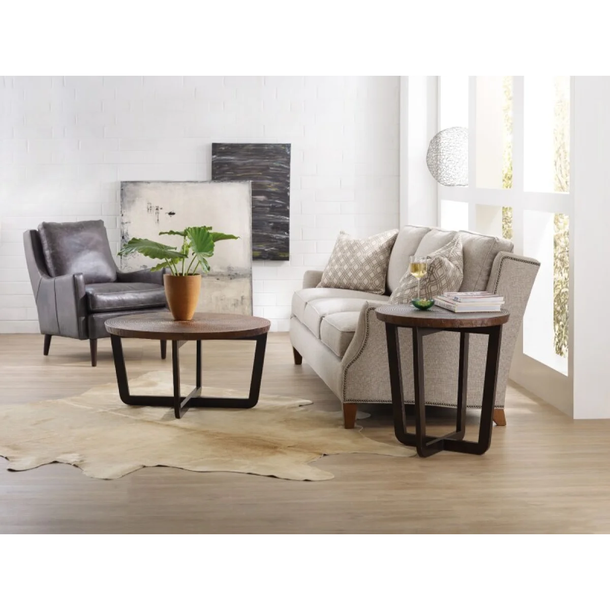 Commerce and Market Parkcrest Round End Table End tables Brown 7