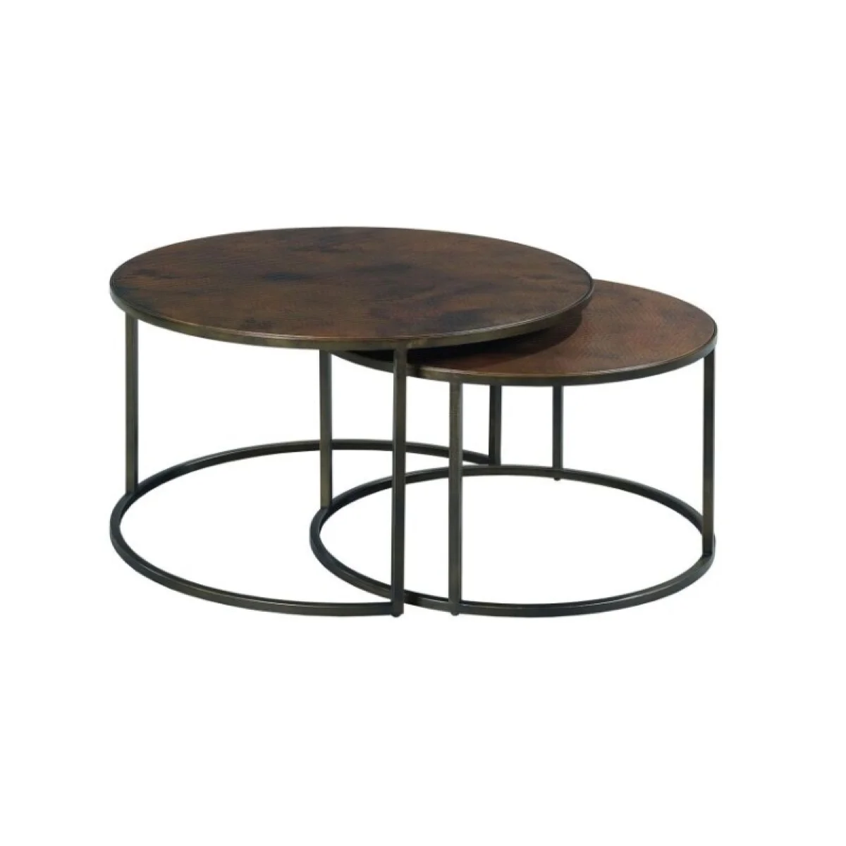 Sanford Round Coffee Table Cocktail & Coffee Tables Brown 4