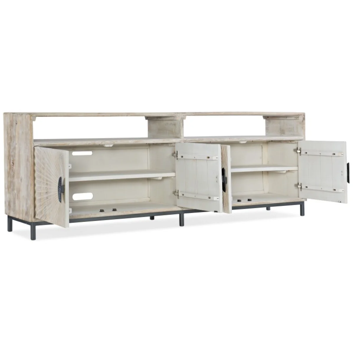 Melange Door Entertainment Console Entertainment Stands Cream 6