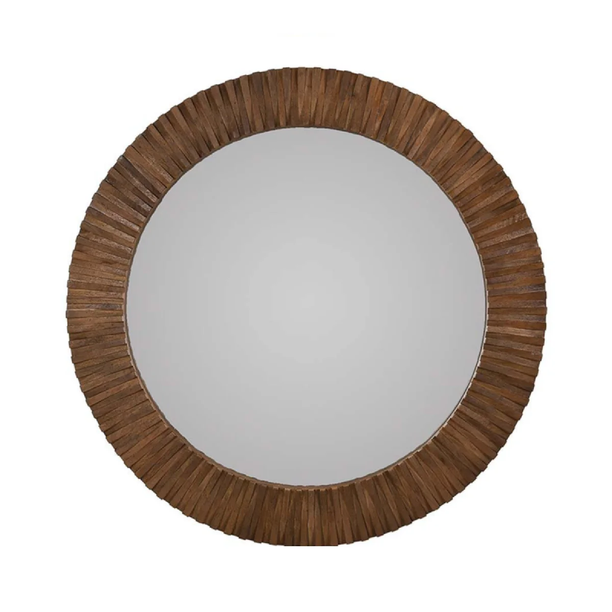 Myrtle Solid Wood Round Mirror – Light Brown Mirrors Artisan Brown 4