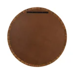 Myrtle Solid Wood Round Mirror – Light Brown Mirrors Artisan Brown 12