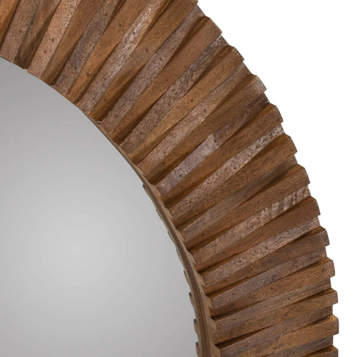 Myrtle Solid Wood Round Mirror – Light Brown Mirrors Artisan Brown 8