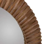 Myrtle Solid Wood Round Mirror – Light Brown Mirrors Artisan Brown 13