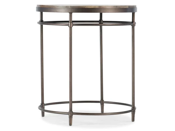 Commerce and Market St. Armand Round End Table End tables Brown