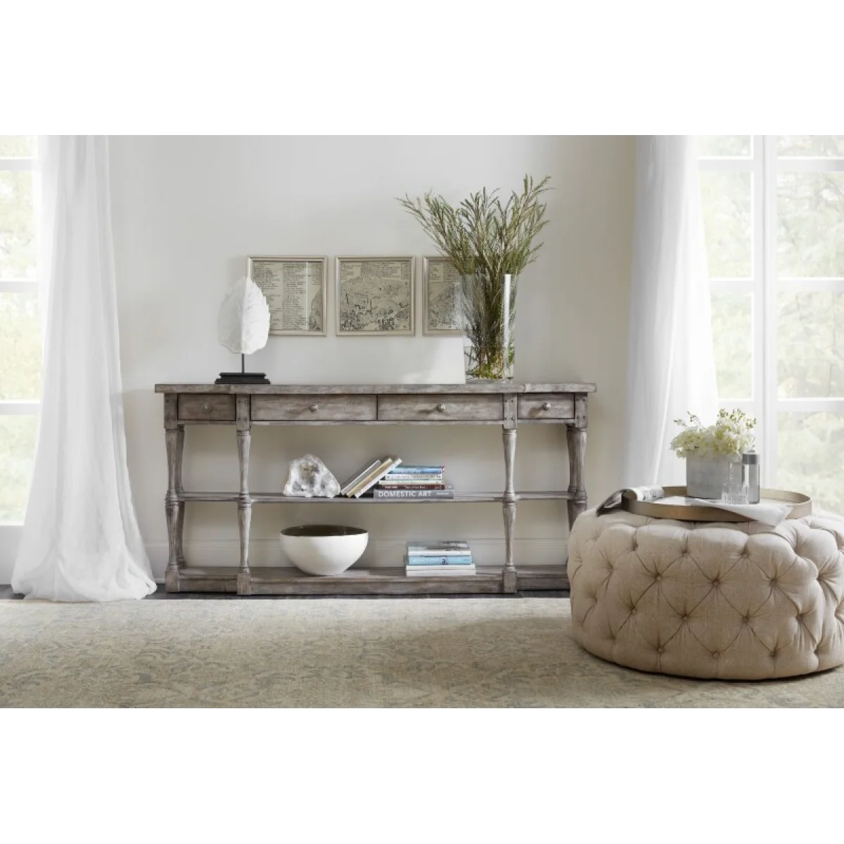 Sanctuary Four-Drawer Console Console Tables Console Sofas 7