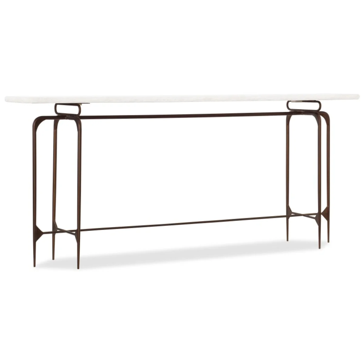 5633-85, Commerce and Market Living Room Skinny Metal Console Base Console Tables Brown 4